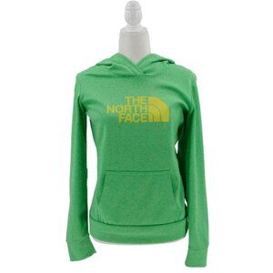 The North Face Green Yellow Hoodie women sweatshirt pullover Size S Small